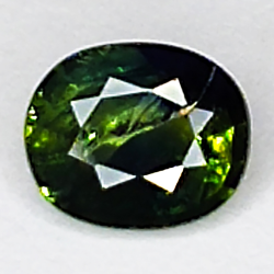 0.77ct Green Sapphire oval cut 6.0x5.0mm