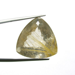 30.45ct. Rutile Quartz Trilliant Cut