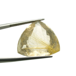 30.45ct. Rutile Quartz Trilliant Cut