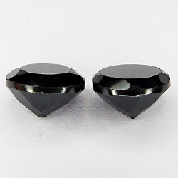 39.34ct Pair Black Spinel round cut 10.8x10.8mm