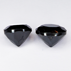 40.94ct Pair Black Spinel round cut 10.9x10.9mm