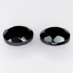 37.20ct Pareja Espinela Negra talla redonda 10.9x10.9mm