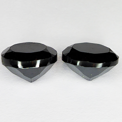 43.10ct Pareja Espinela Negra talla redonda 11.0x11.0mm