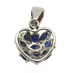 Sapphire & 925 Sterling Silver Pendant