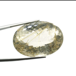 71.40ct. Rutile Quartz Oval Cut