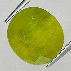 2.70ct Saphir vert coupe ovale 8.4x7.6mm