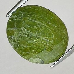 6.29ct Zafiro Verde talla oval 9.1x7.5mm