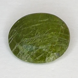 6.29ct Saphir vert coupe ovale 9.1x7.5mm