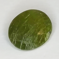 6.29ct Saphir vert coupe ovale 9.1x7.5mm