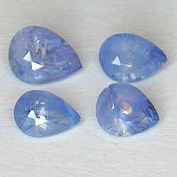 1.79ct Blue Sapphire pear cut 5.8x4.4mm 4pc