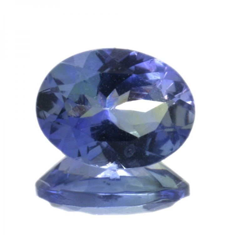 Tanzanite de 1,38 ct, taille ovale, 7,98 x 6,05 mm