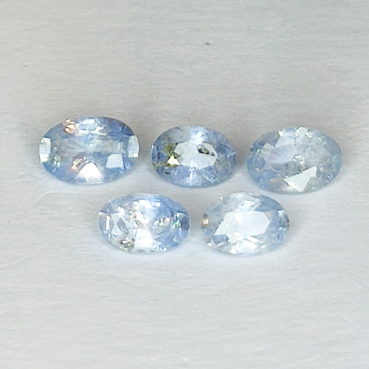 1.75ct Zaffiro Blu taglio ovale 5.4x3.7mm 5pz