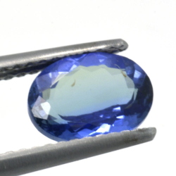 Taglio ovale di tanzanite da 1,45 ct, 8,14 x 6,17 mm