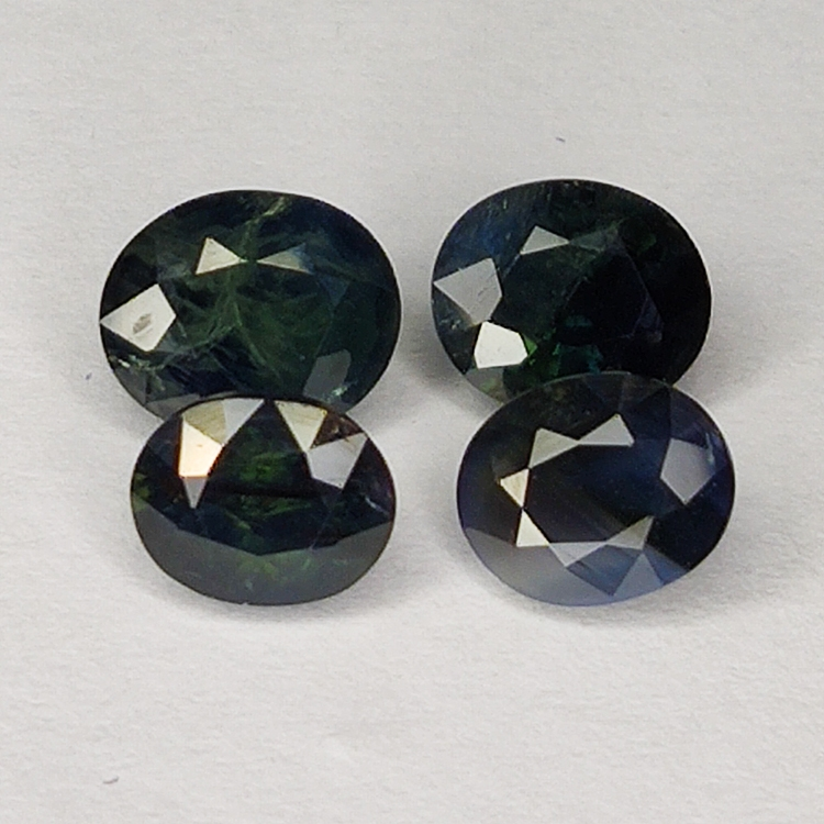 4.60ct Blue Sapphire oval cut 7.0x5.8mm 4pc