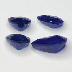 1.91ct Blue Sapphire pear cut 6.9x4.3mm 4pc