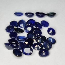 14.41ct Zaffiro Blu taglio ovale 5x4mm 28pz