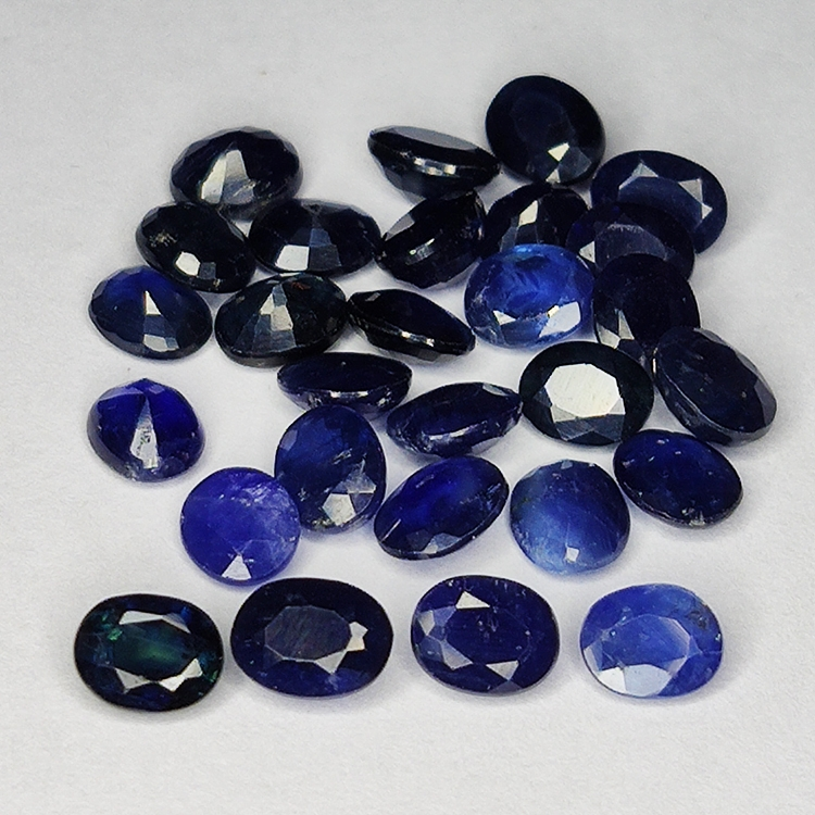 14.41ct Zaffiro Blu taglio ovale 5x4mm 28pz