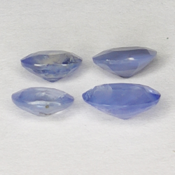 1.98ct Blue Sapphire oval cut 6.6x4.6mm 4pc