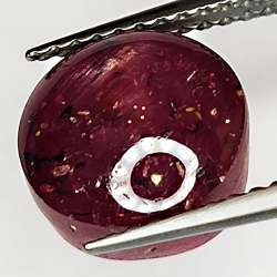 6.00ct Ruby Star cabochon oval 8.8x8.2mm