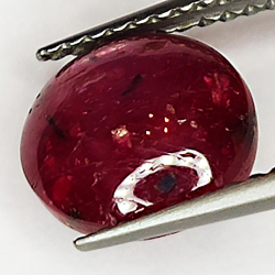 3.03ct Ruby Star cabochon oval 8.5x7.8mm