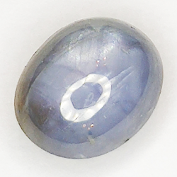 4.33ct Weiß Stern Saphir cabochon oval 9.0x7.4mm