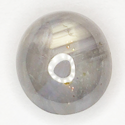 2.99ct Weiß Stern Saphir cabochon oval 7.9x7.1mm