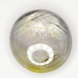 3.41ct Saphir Blanc Étoilé cabochon ovale 9.2x8.6mm