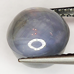 6.18ct Weiß Stern Saphir cabochon rund 8,7x8,7mm