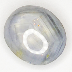 3.37ct Saphir Blanc Étoilé cabochon ovale 9.0x7.7mm