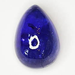 7.31ct Tanzanite cabochon pera 12.9x9.1mm