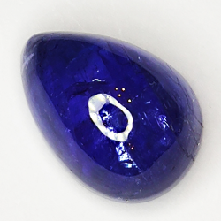 7.31ct Tanzanite poire cabochon 12.9x9.1mm