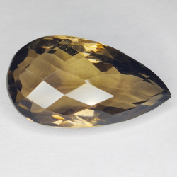 41.80ct Quarzo Fumé taglio pera 31x17mm