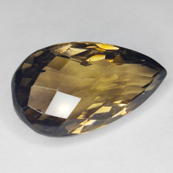 41.80ct Cuarzo Ahumado talla pera 31x17mm