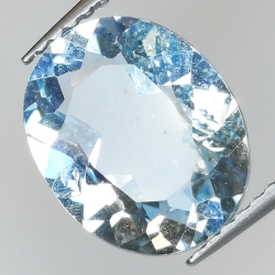 3.73ct Blue Topaz oval cut 11.1x9.0mm