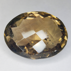 72.86ct Smoky Quartz oval cut 30.5x23.5mm