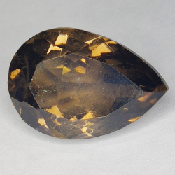 37.45ct Smoky Quartz pear cut 24x16mm