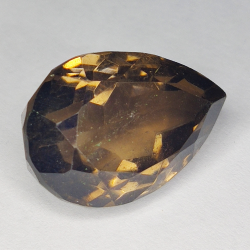 37.45ct Smoky Quartz pear cut 24x16mm