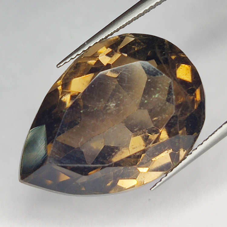 37.45ct Smoky Quartz pear cut 24x16mm