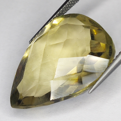 18.07ct Quartz Fumé coupe poire 21x15mm