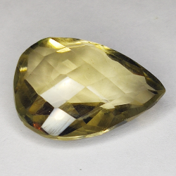 18.07ct Quarzo Fumé taglio pera 21x15mm