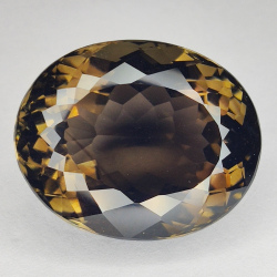 38.64ct Smoky Quartz oval cut 24.0x19.6mm