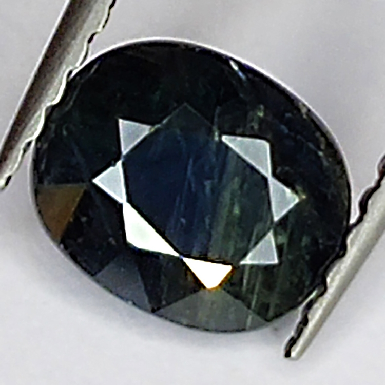 1.11ct Zafiro Azul talla oval 6x5mm