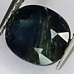 1.11ct Zafiro Azul talla oval 6x5mm