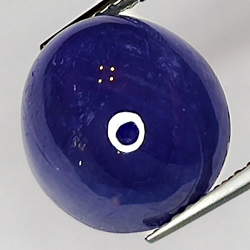 10.35ct Blauer Saphir cabochon oval 12x11mm