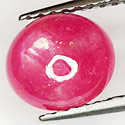 1.93ct Ruby Star cabochon oval 7.5x6.6mm