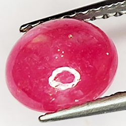 1.93ct Ruby Star cabochon oval 7.5x6.6mm