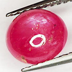 1.97ct Ruby Star cabochon oval 7.6x6.7mm