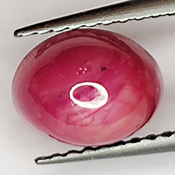 2.97ct Ruby Star cabochon oval 7.9x6.1mm