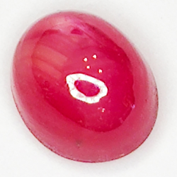 2.35ct Rubino Stella cabochon ovale 7.3x6.0mm