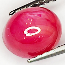 2.35ct Ruby Star cabochon oval 7.3x6.0mm